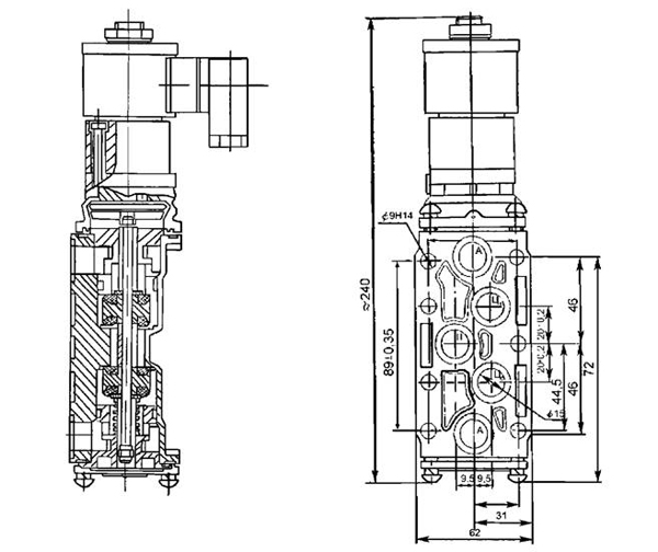 Размеры клапана КЭП-16